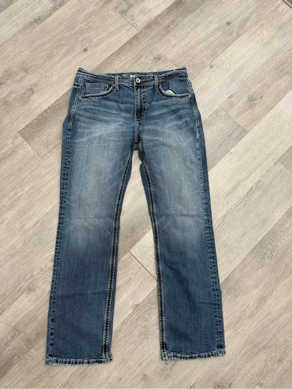 BKE Tyler Straight Leg Denim Jeans Blue Men Size 34 R